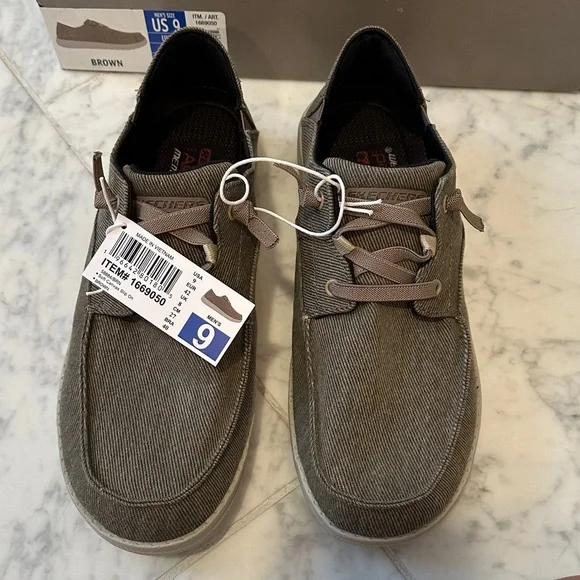 Skechers Brown Loafers with Air-Cooled Memory Foam. New with Tags. - Picture 2 of 9